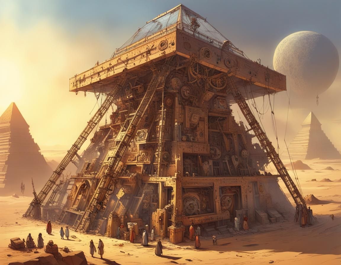 Ancient Egyptian Pyramid Solar Contraption Mechanism