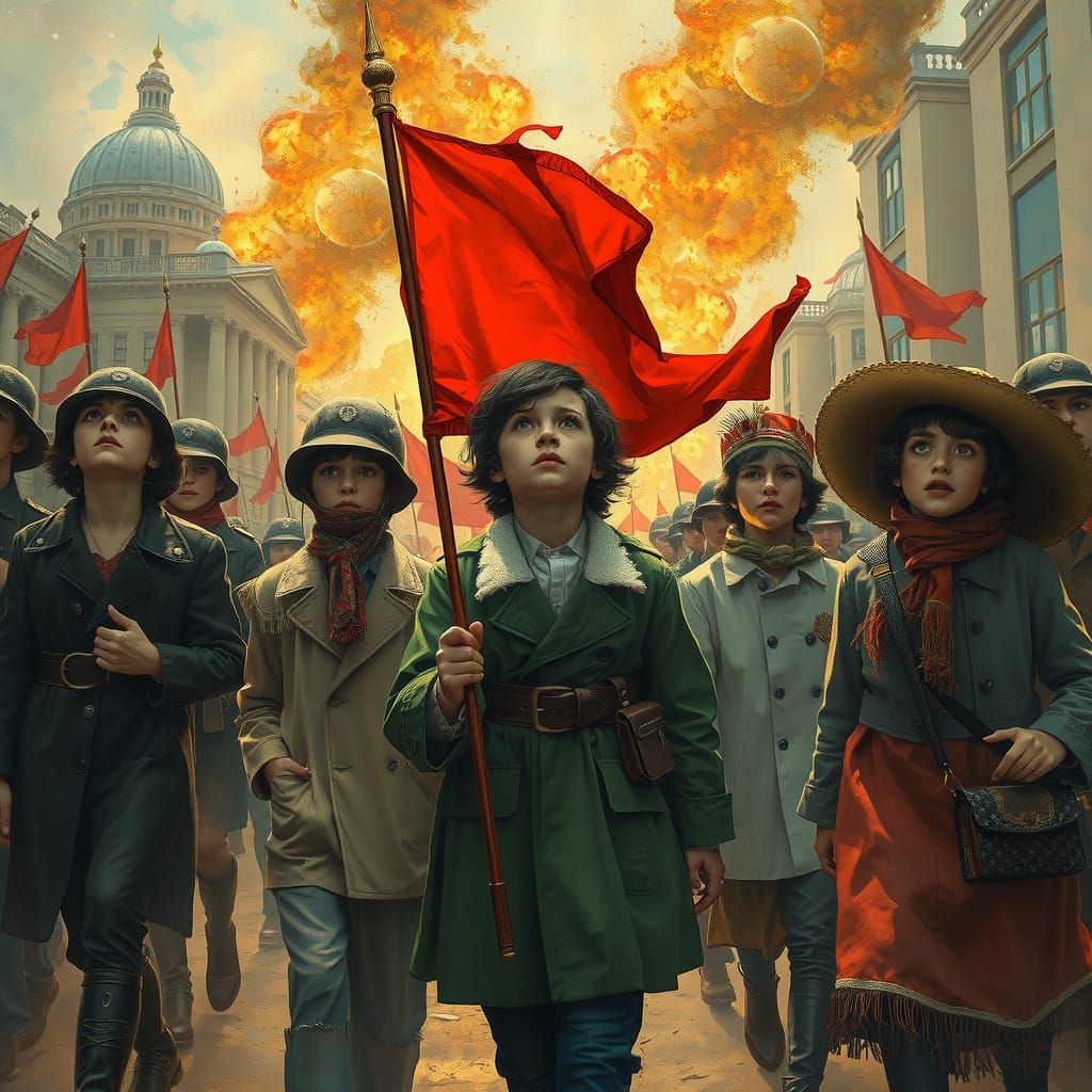 Children of the Revolution: Digital Art Masterpiece