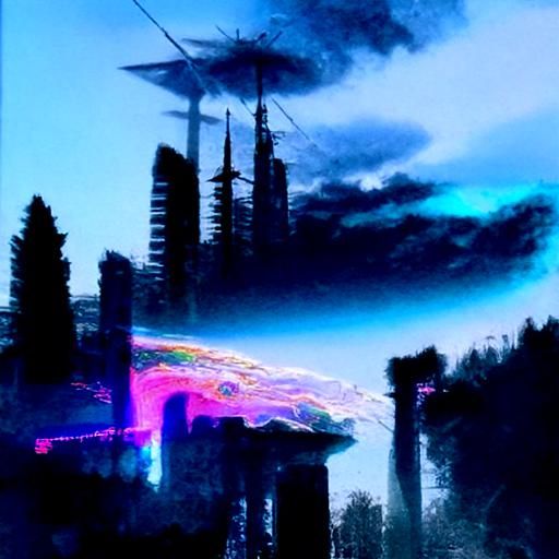 Aetherpunk Scene: AI Generated Art