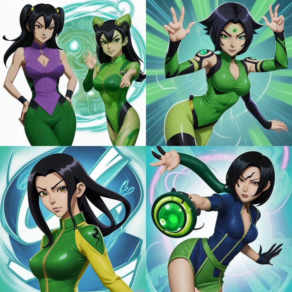 Jade Chan as Ben 10 Alien in Anime Style