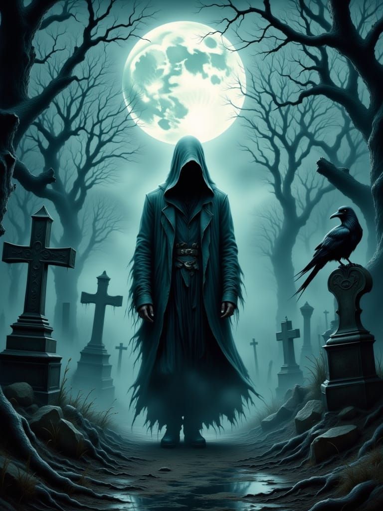 Gothic Horror Graveyard Movie Poster