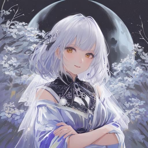 Latina Woman in Oil Painting with Palette Knife Strokes