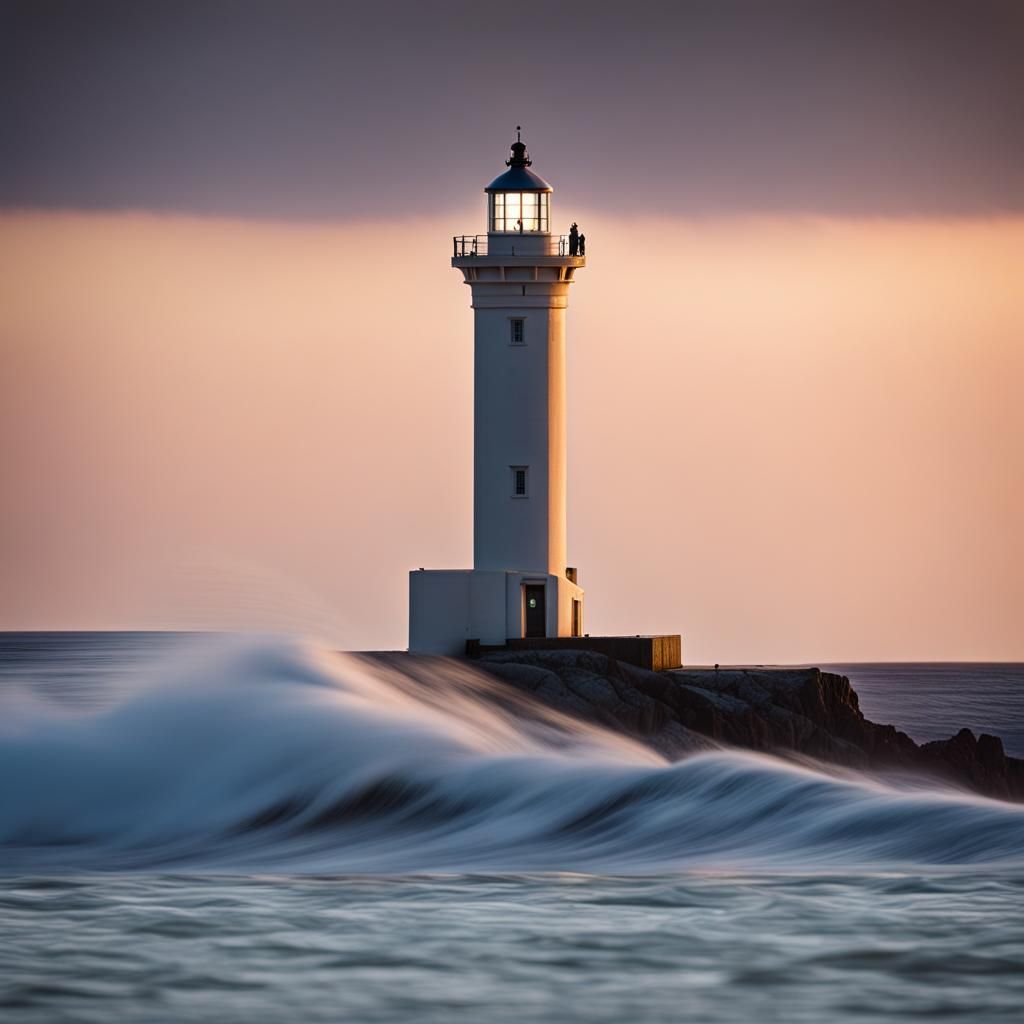 Lighthouse at Dusk in Ultima Thule, France
