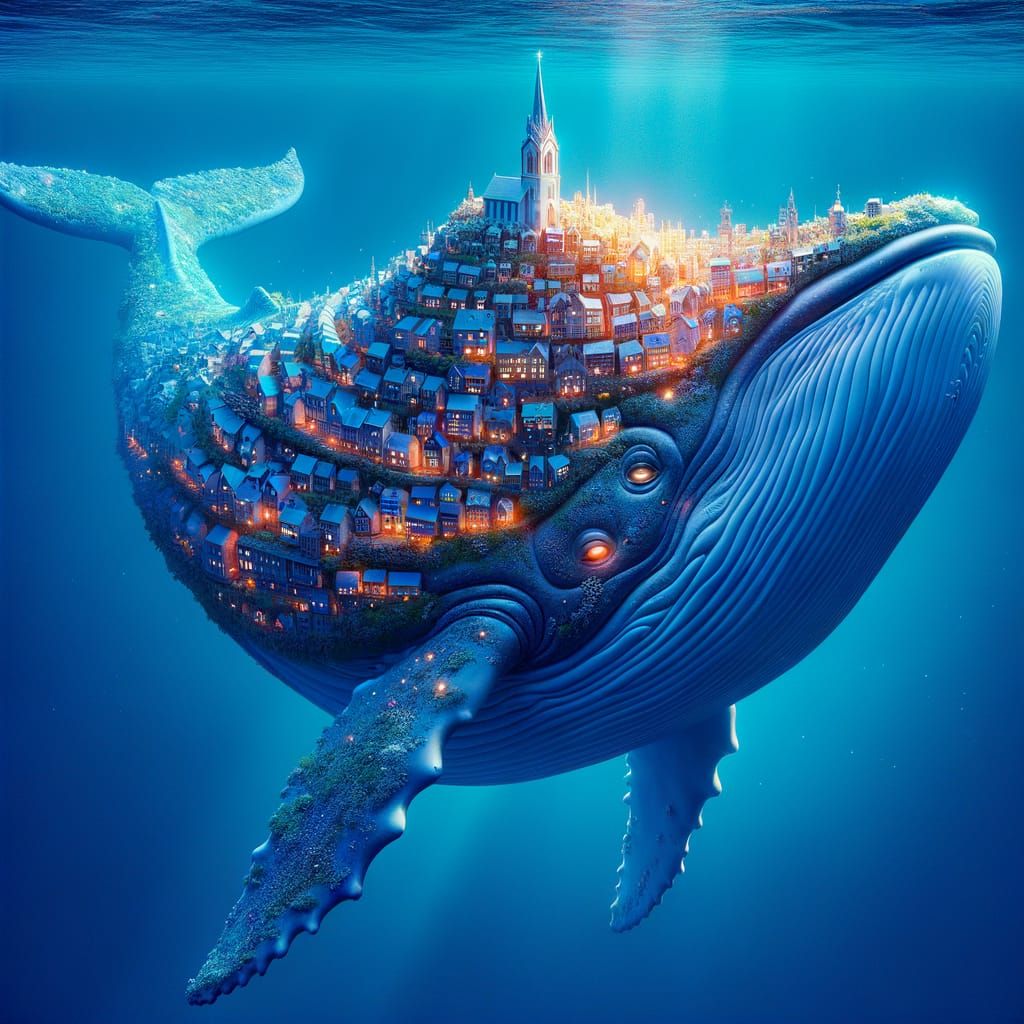 Whale with a Thriving Underwater City