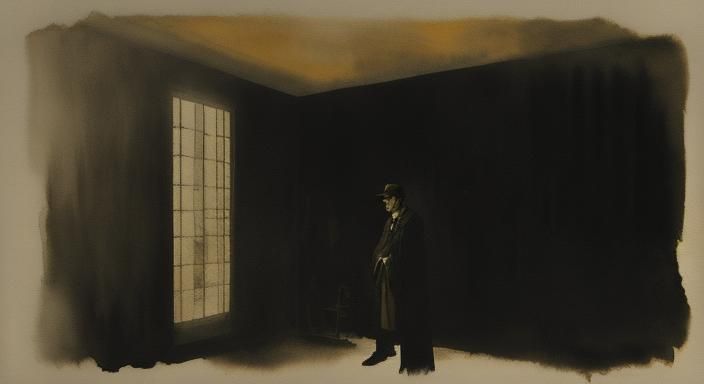 Serge Gainsbourg Portrait in Belgian Expressionism Style