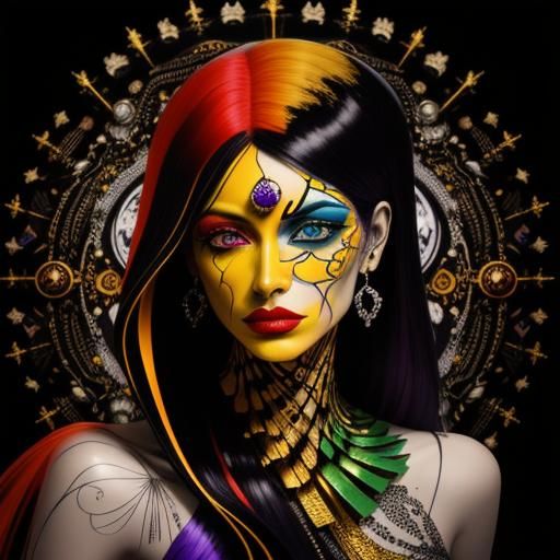 Visceral Dada Abstract in Hyper-realism and Expressionism