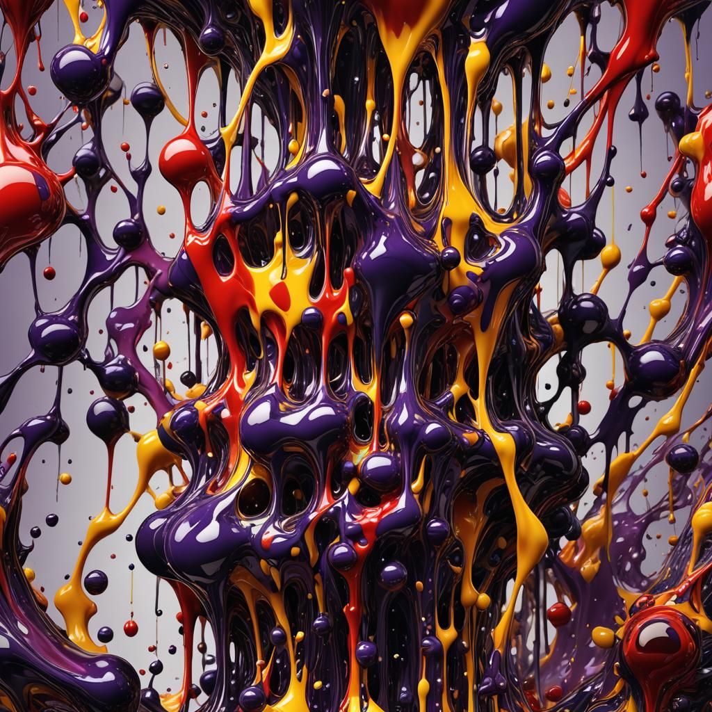 Chromatic Ferrofluid Ink Drip Flow in 3ds Max