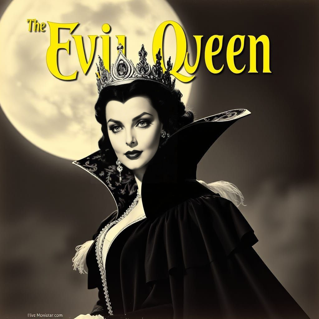 Vintage Hollywood Evil Queen Movie Poster in Classic Cinema ...
