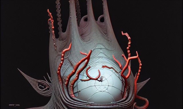 Surreal Lovecraftian Entity in Dark Illustration Style