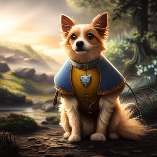 Cat Doctor Caring for Dog in Animation Style