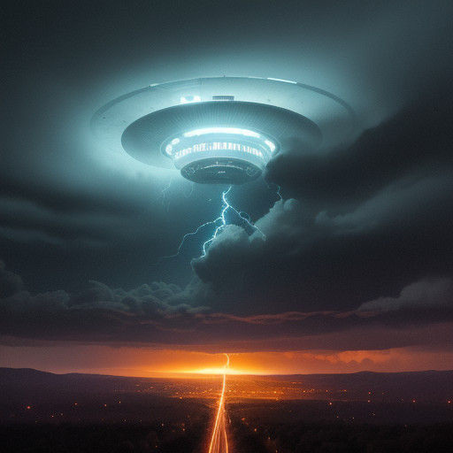 Cinematic Stormy Aerial Photography in Orange and Purple Hue...