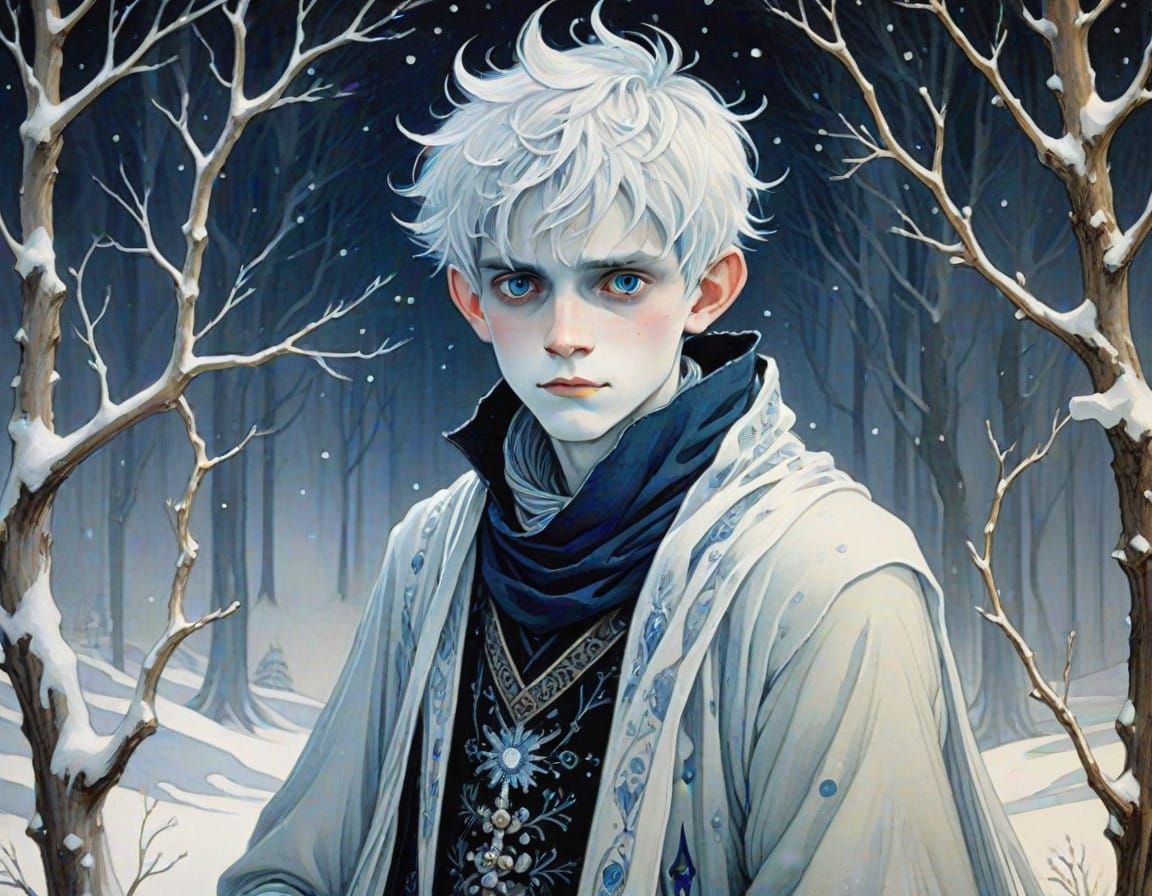 Ethereal Portrait of a Winter Spirit