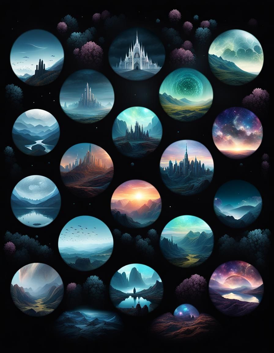 Cinematic Fantasy Landscape: A Multiverse Movie Poster
