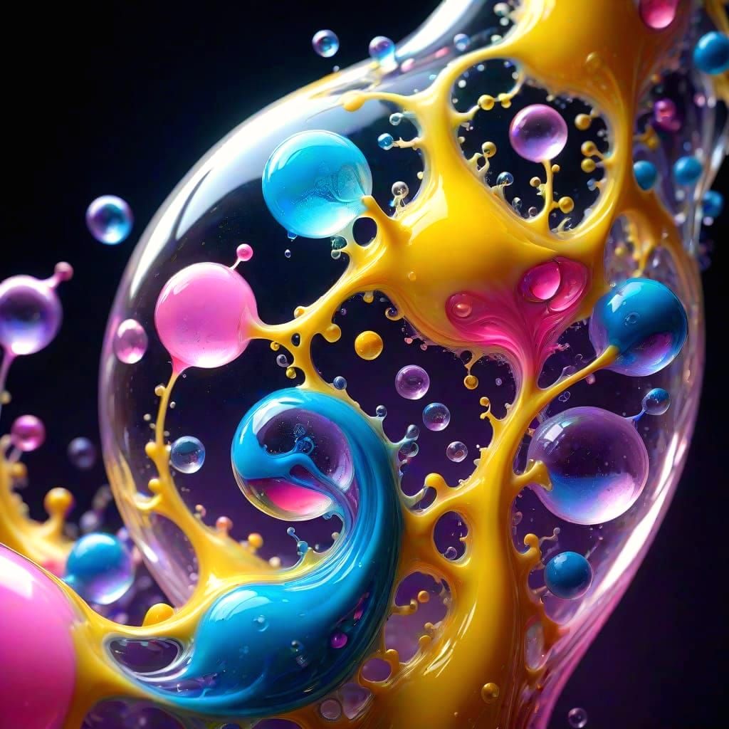 Colorful Abstract Lava Lamp in Fantasy Art Style