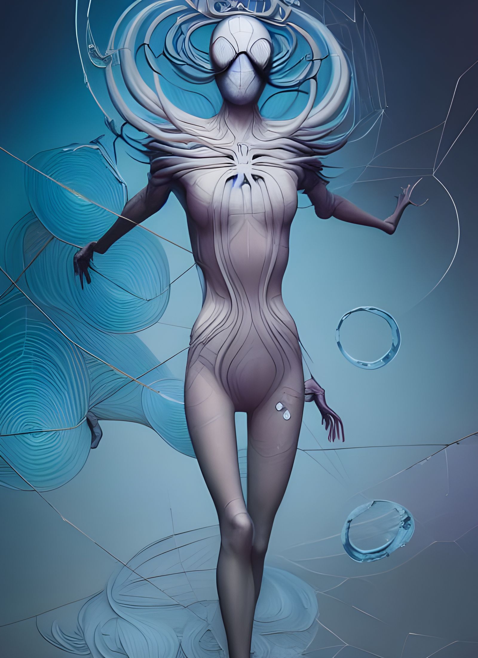 Disturbing Spider-Human Fusion in Hyperrealistic Style