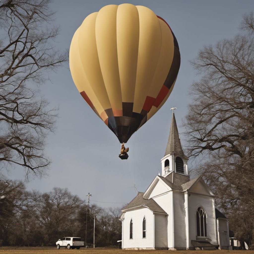 Squirrel in a balloon