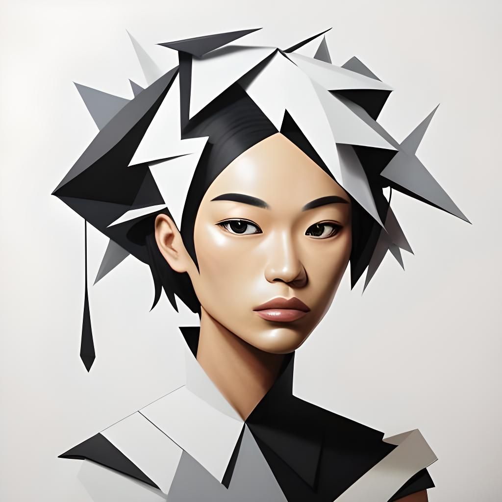 Abstract Paper Shapes in Neutral Tones