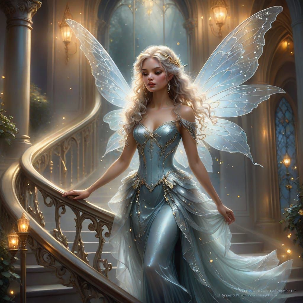 Enchanting Fairy Portrait in Ethereal Fantasy Art