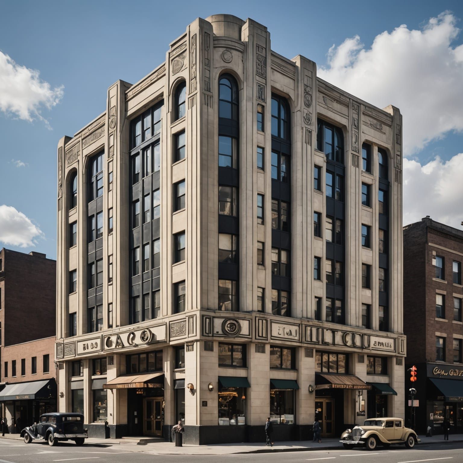 Art Deco Building in 1920s Style
