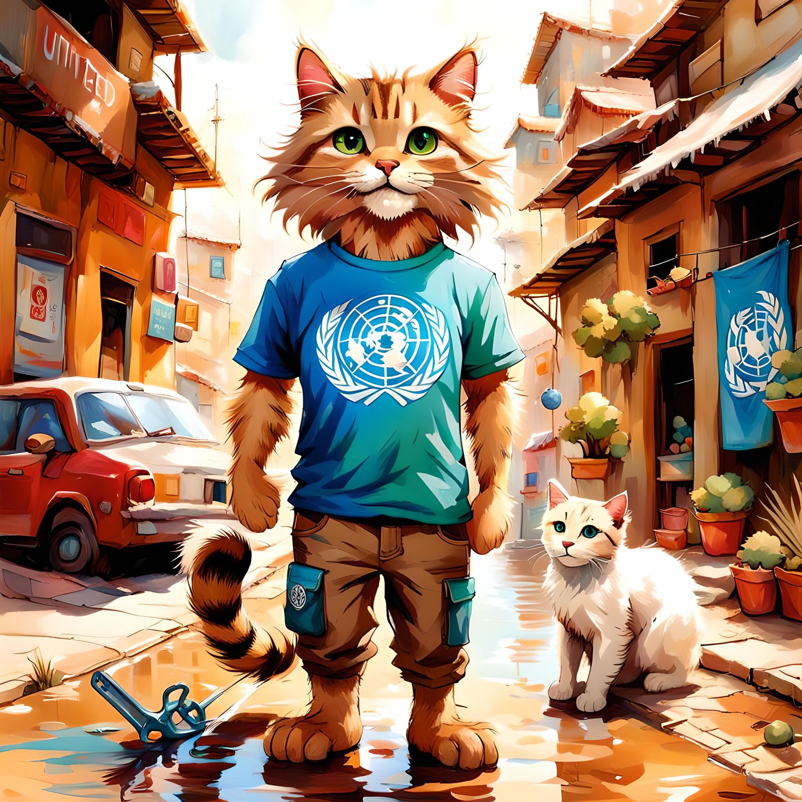 Tabby NUCat & Friend.