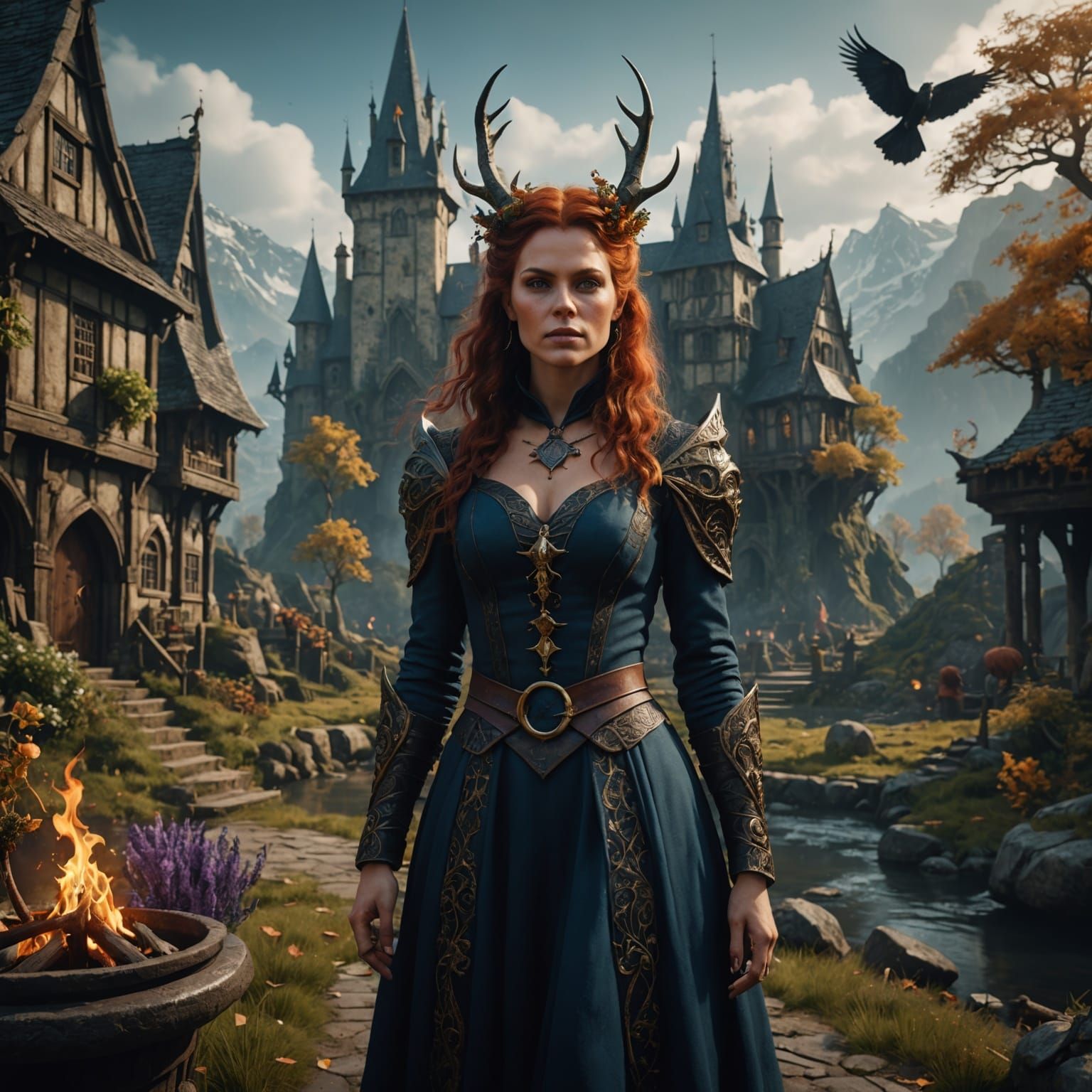 Witchcraft: Matte Painting of Haunted House