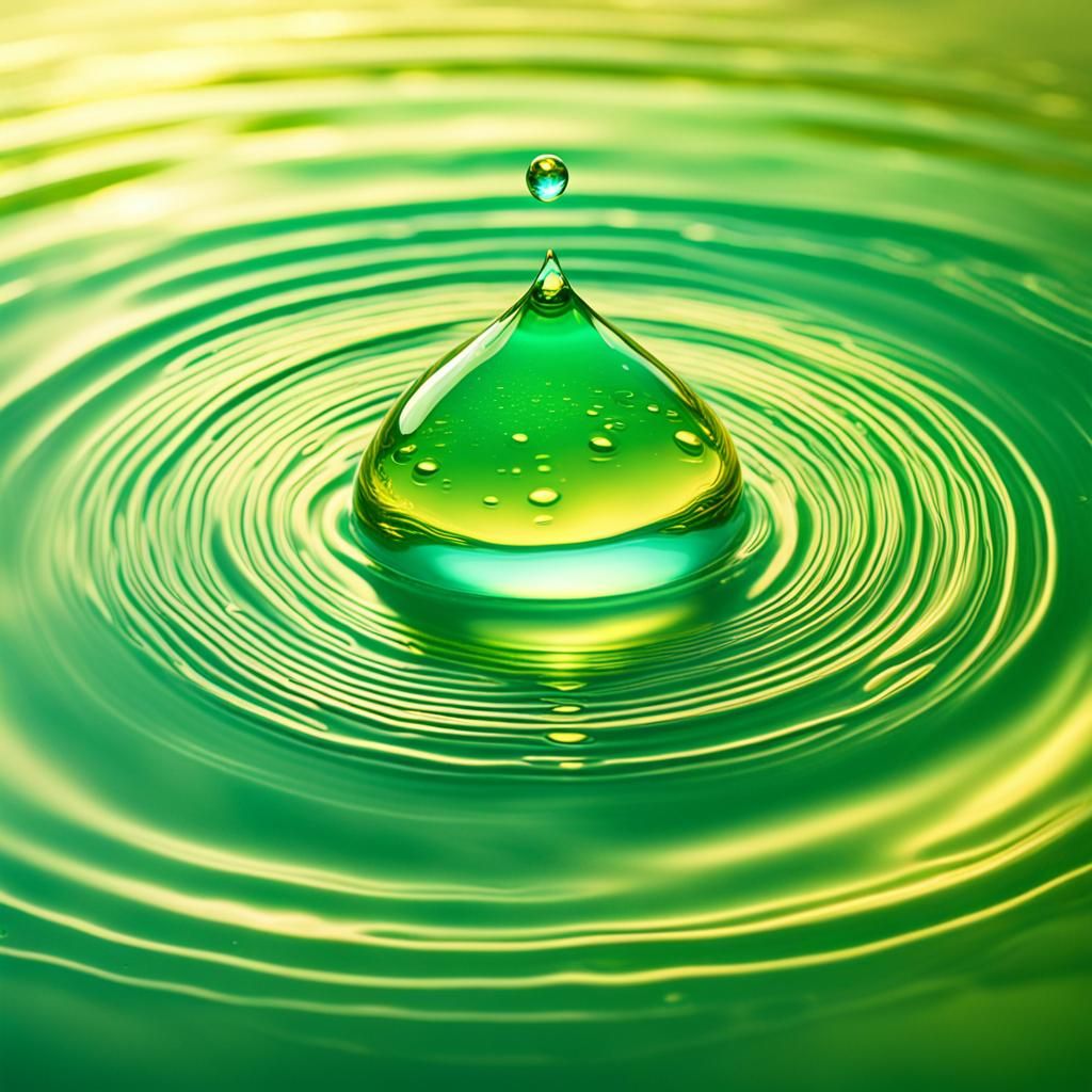 Cosmic Water Droplet Radiates Ethereal Glow