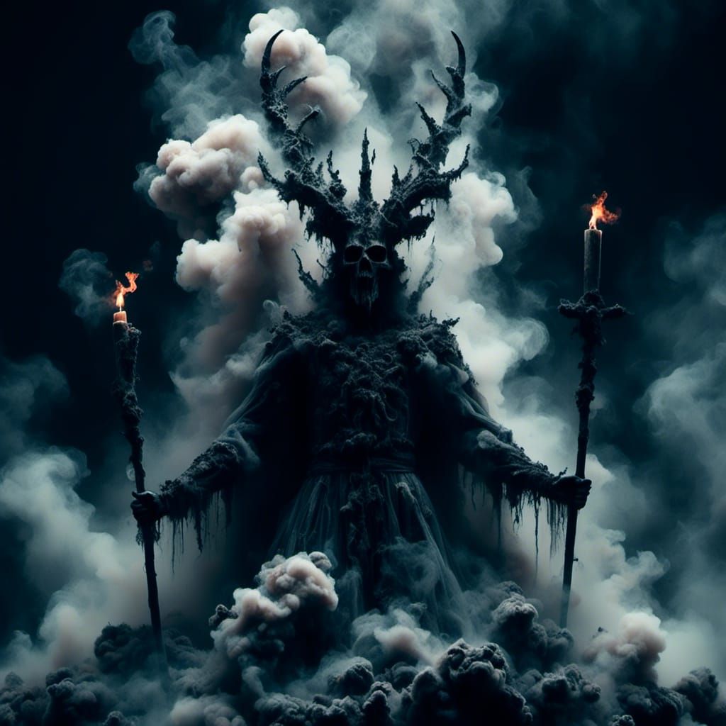 Smoky Spirit Appears During Black Mass