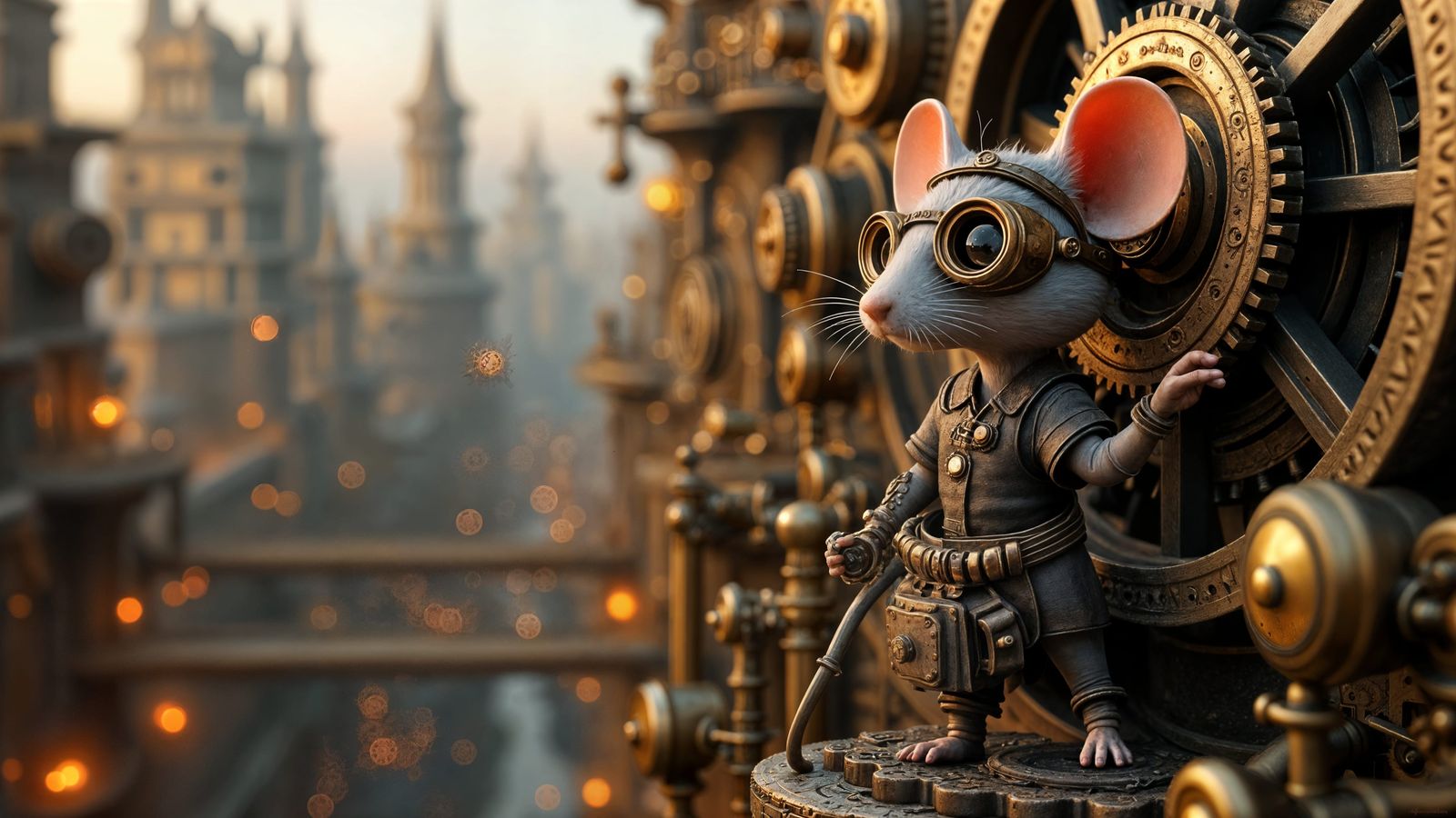 Steampunk City of Intricate Clockwork Marvels