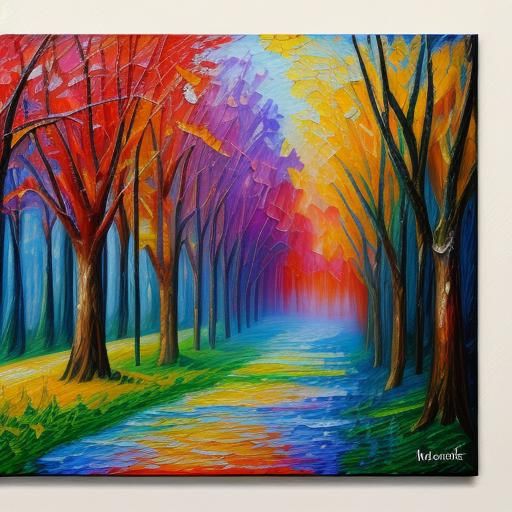 Expressionist Oil Painting with Impasto Texture