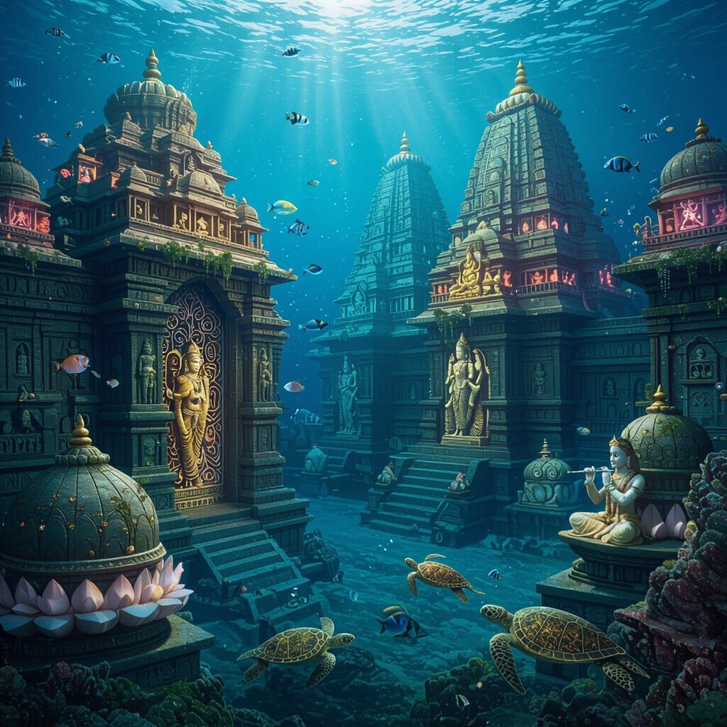 Lord Krishna's celestial architecture of lost city of Dwarka...