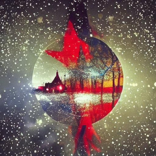 Enchanted Christmas Eve Under a Starlit Sky