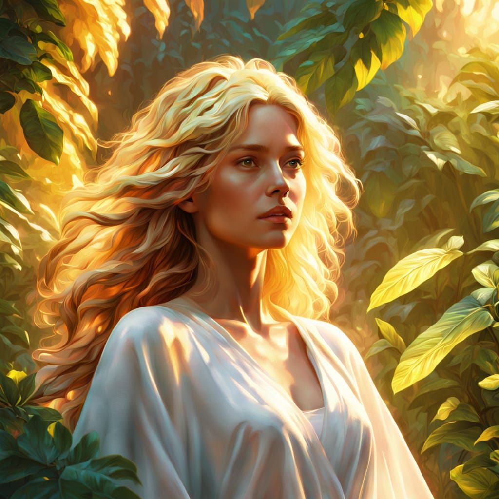 Woman in Sunlight: Epic Digital Matte Painting