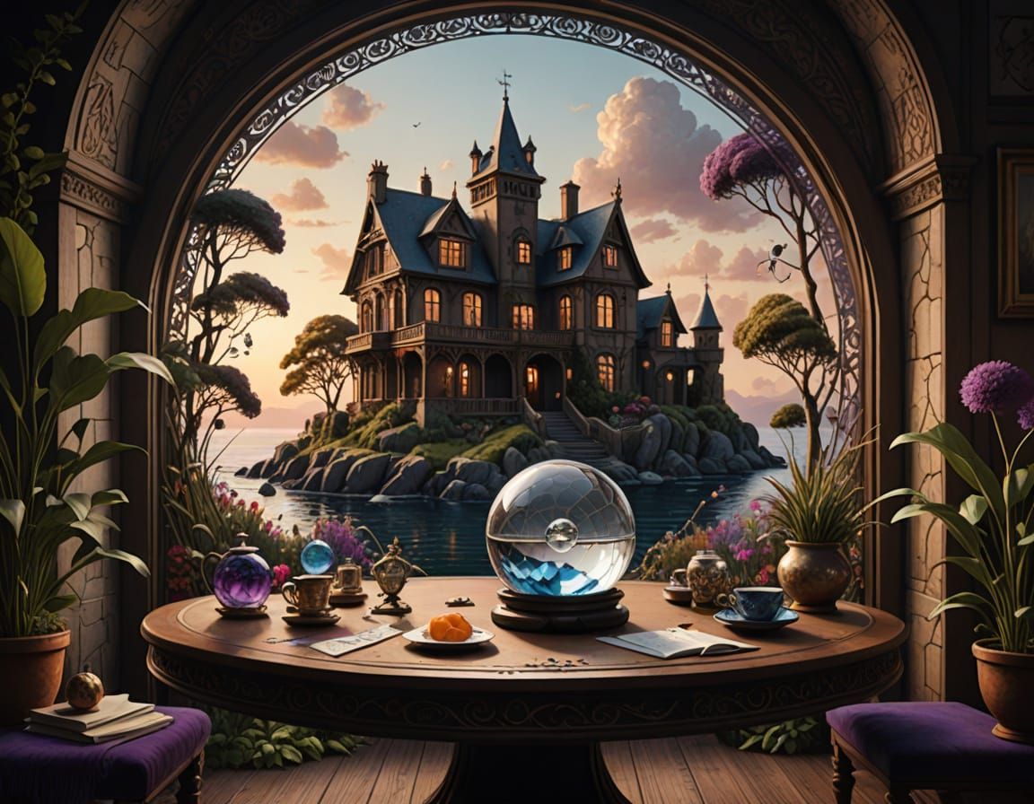 Crystal Orb Unfolds Mystical Underwater City in Art Nouveau ...