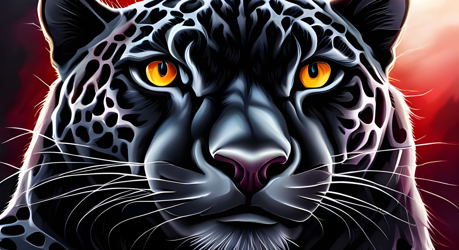 Beautiful Black Jaguar: Detailed Charcoal Drawing