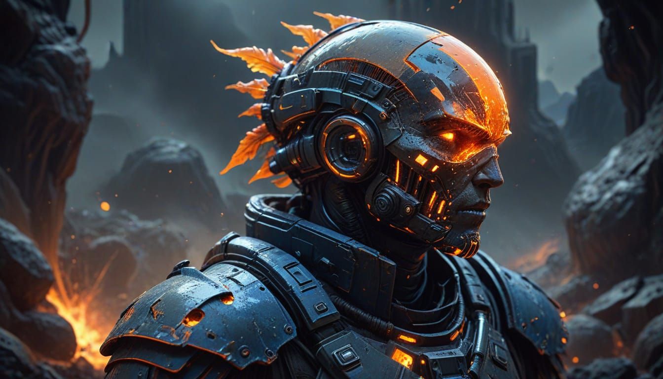 Gritty Alien Commander in Fiery Exile