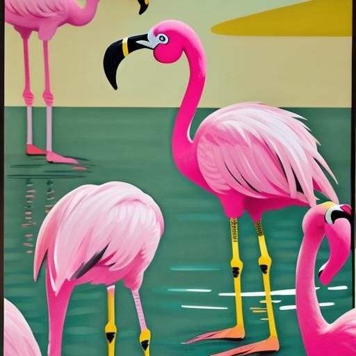 Pink Flamingos: A Matisse-Style Political Scene