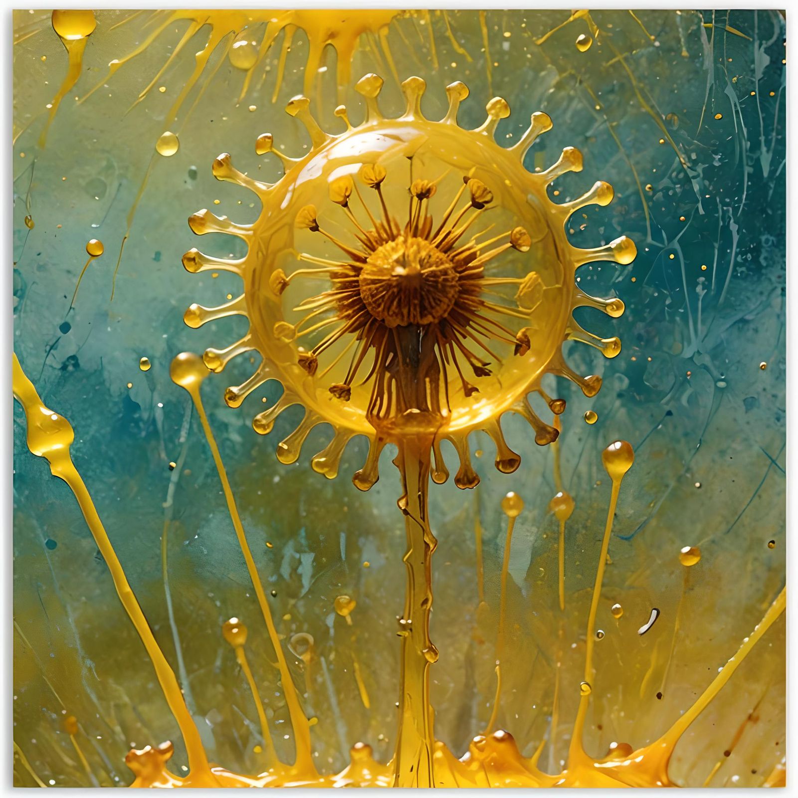 Radiant Gummy Dandelion Sun in Candy Art Style