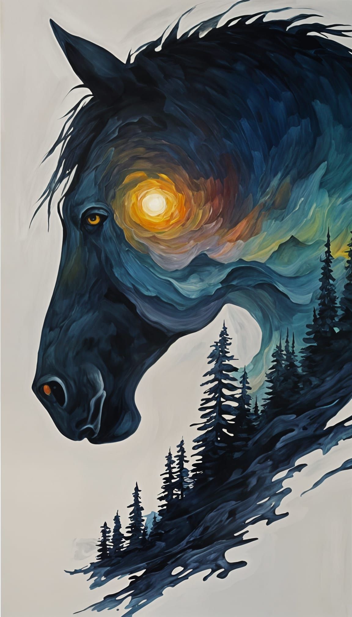 Expressionist Oil Painting in Post-Impressionist Style