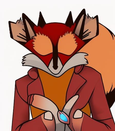 Charming Anthropomorphic Fox Illustration