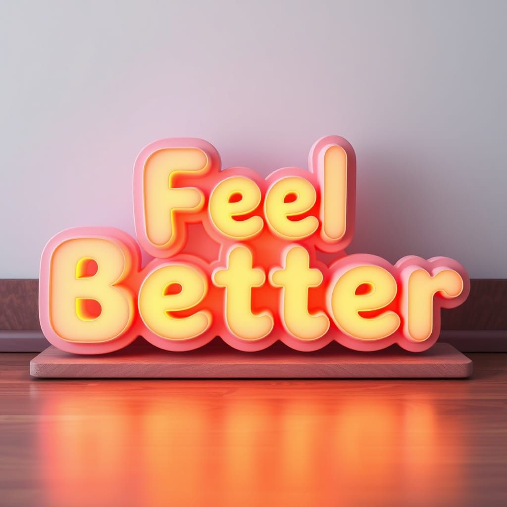 Whimsical Comfort Sign with Warm Pastel Glow