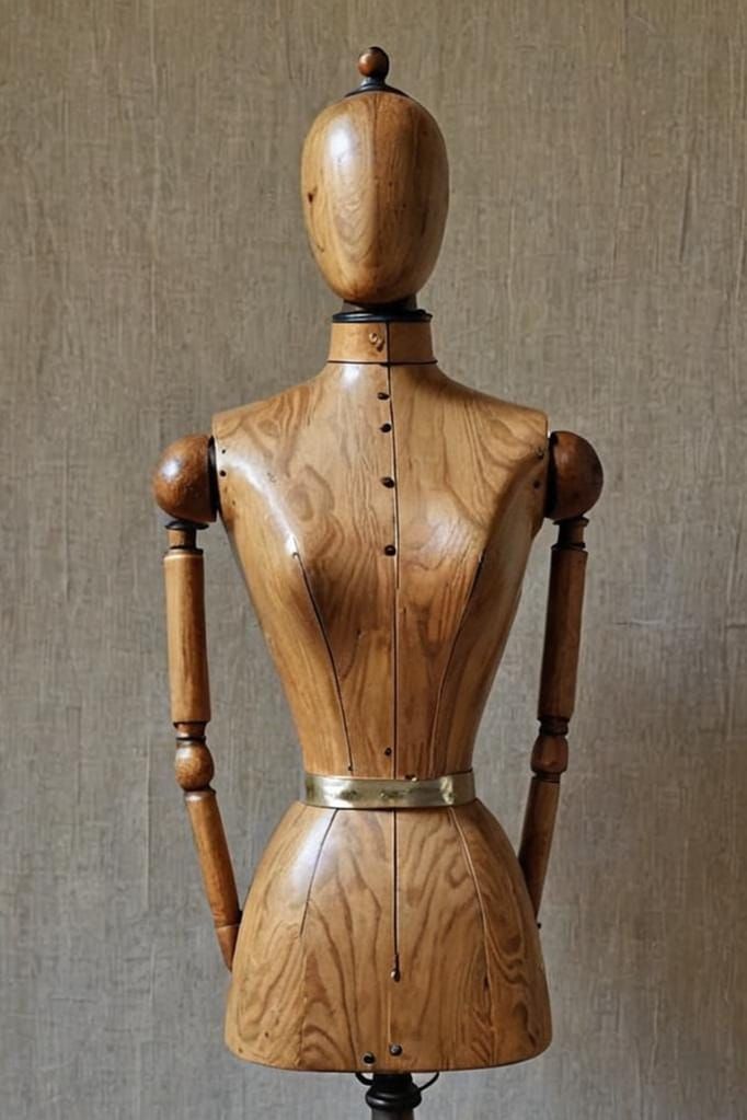 Bust Among Mannequins in 19th-Century Workshop