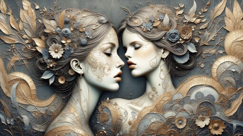 Art Nouveau Punk Moonchild Portrait