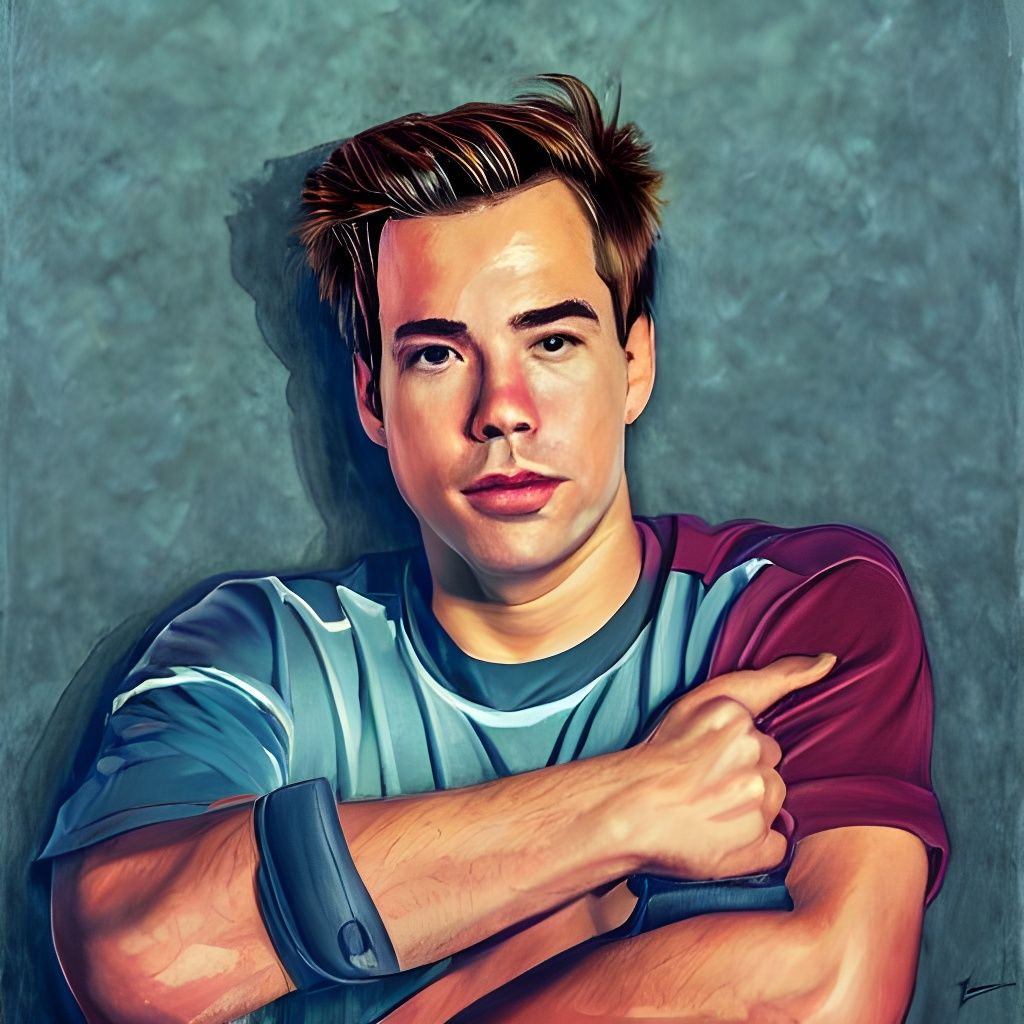 Cody Ko Portrait in Cel-Shaded Hyperrealism