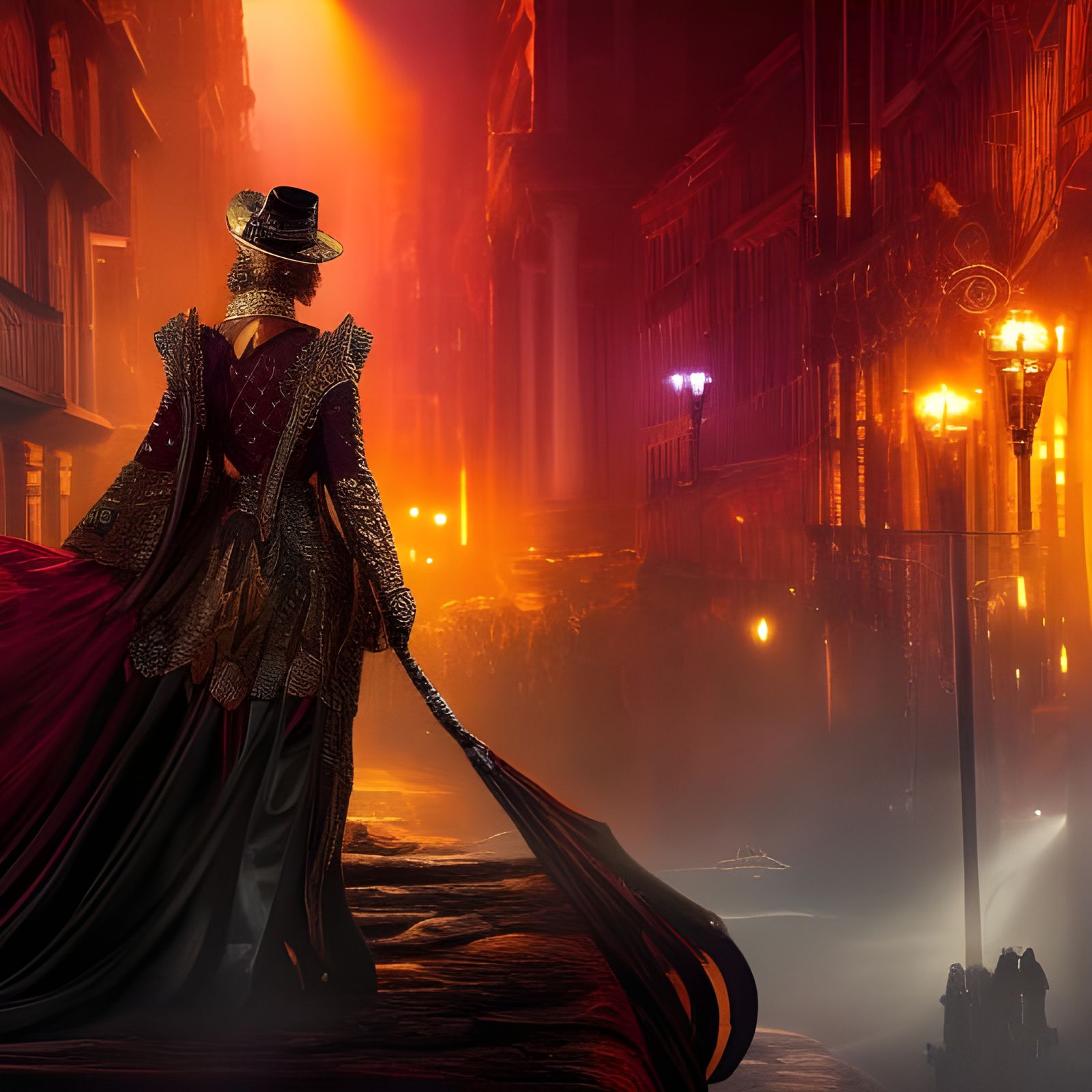 Epic Masquerade in Pop Art Style