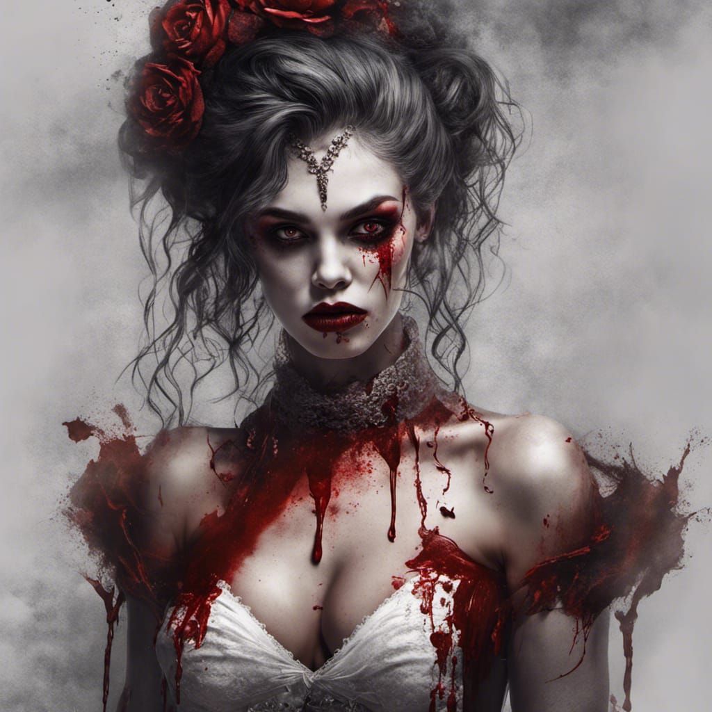 Fantasy Vampire Bride Pin-Up in High Definition