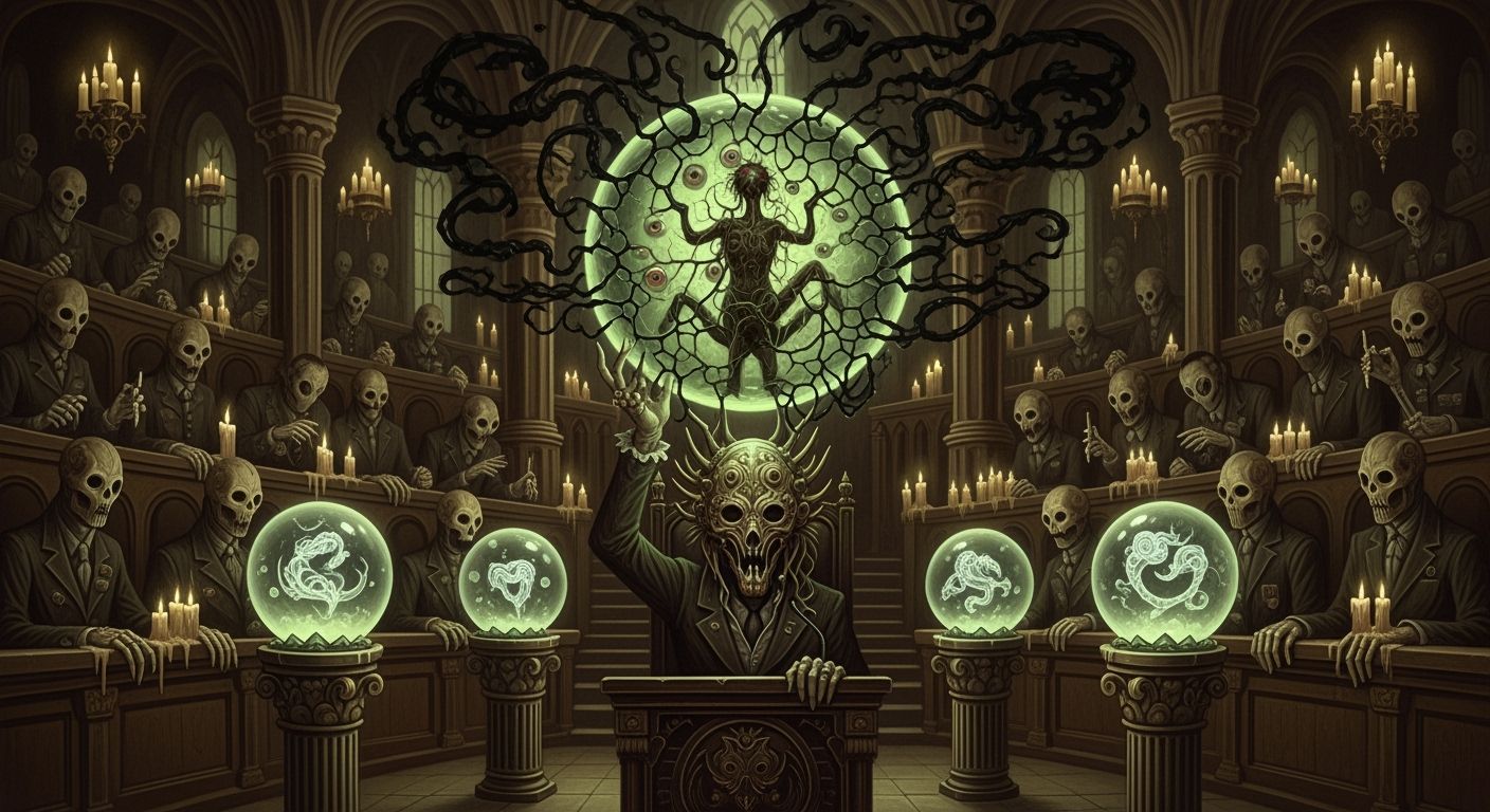 Shadowy Dream Auction in Biomechanical Gothic Style