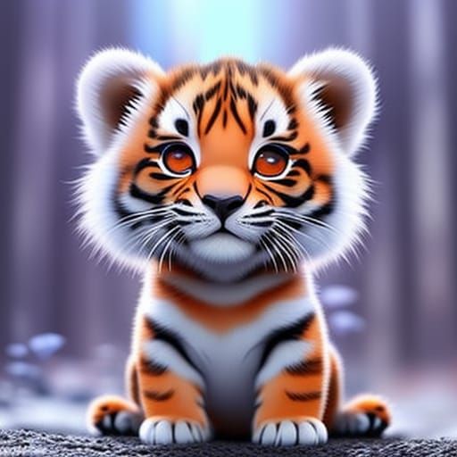 Cute orange tiger cub 3