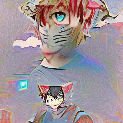 Anime Catboy Digital Art
