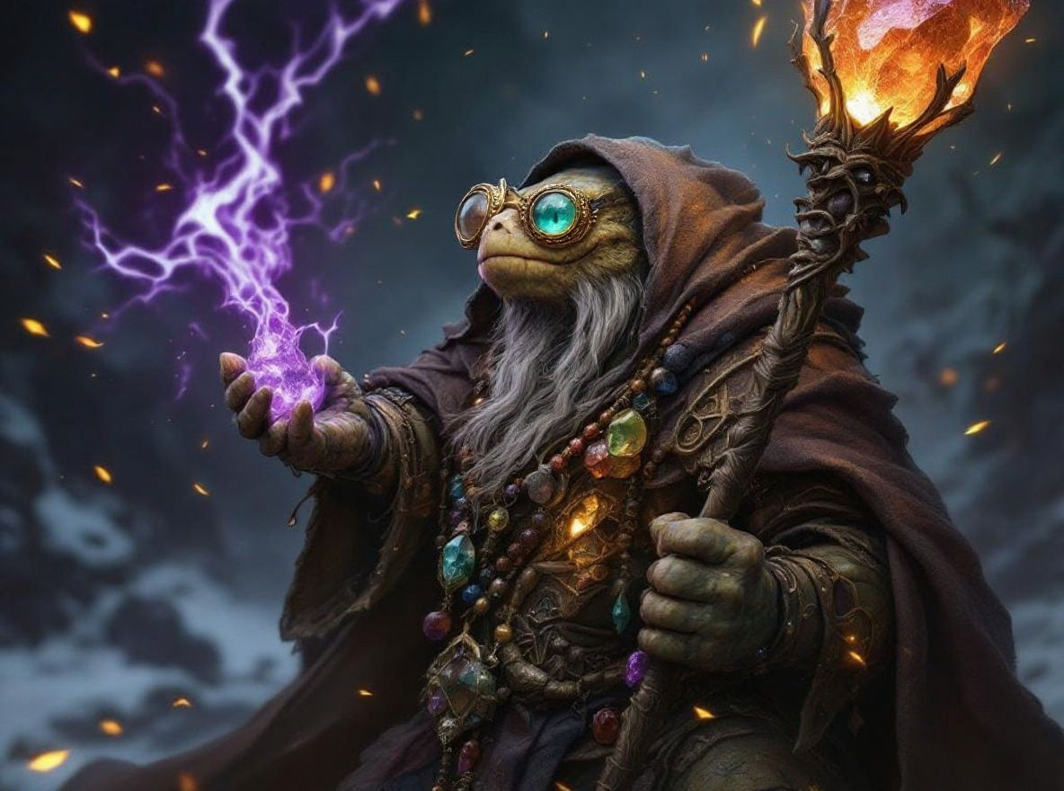 Tortle Wizard in Dungeons & Dragons Style