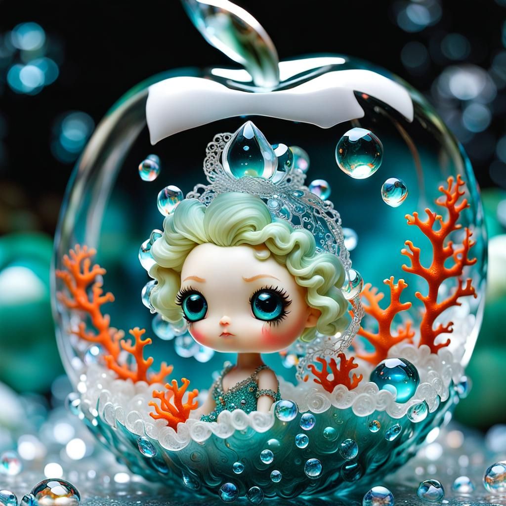 Sprite in a Glass Apple